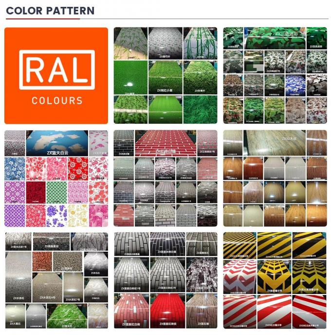 RAL PPGI プリペイント 冷式ロール鋼コイル CGCC 15 マイクロン スリットエッジ 6